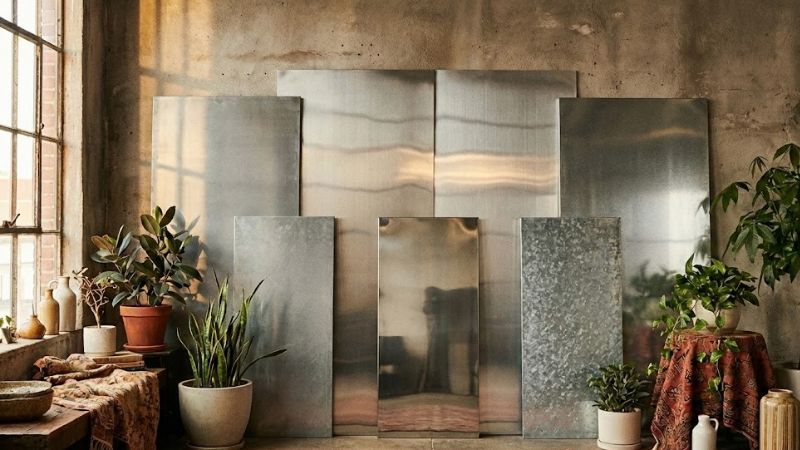 Chapas de aço empilhadas