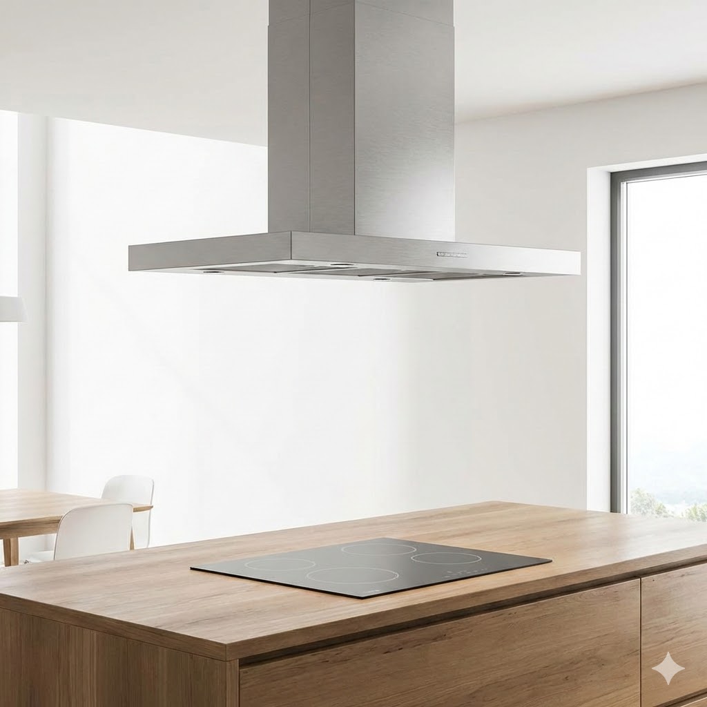 Coida de ilha de cozinha moderna